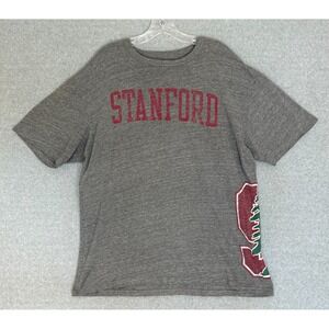 Stanford University Cardinals Logo T-Shirt Mens XL Heather Gray Short Sleeve